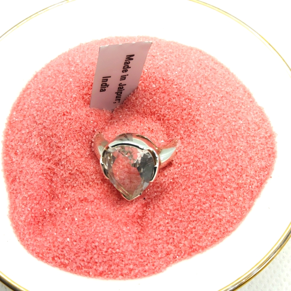 Genuine White Quartz Ring [Size 9]
